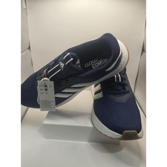 Mens Size 12.5 Adidas Cloudfoam X PLR Path Navy Blue White Running Shoes ID0469 - Picture 7 of 11